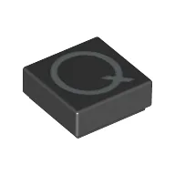 Tile 1 x 1 with letter Capital Q Print