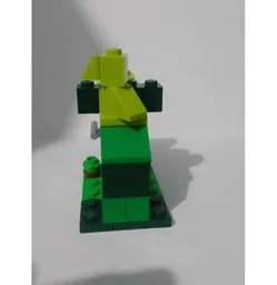 Green Elephant with a Bird