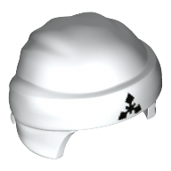 Lego Head Wrap with Headband and Knot, White Pattern and Black Symbol Print