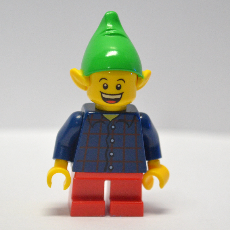 Lego Elf, Dark Blue Plaid Button Shirt