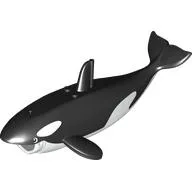 Animal, Killer Whale / Orca with White Bottom Print / Black