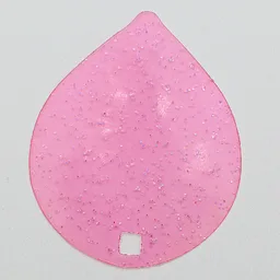 Belville, Plant, Flower Petal 6.5 x 8 / Glitter Trans-Dark Pink