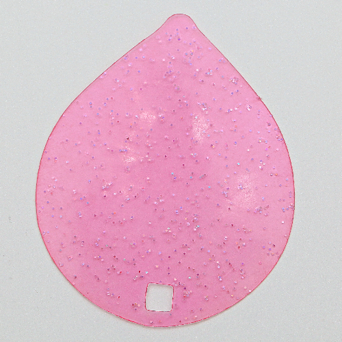 Lego Belville, Plant, Flower Petal 6.5 x 8 / Glitter Trans-Dark Pink