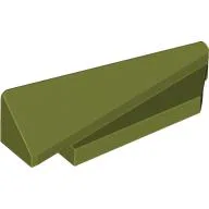 Brick Wedged, Sloped 1 x 5 x 1 1/3 Right / Olive Green