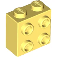 Brick Special 1 x 2 x 1 2/3 with 4 Studs on 1 Side / Bright Light Yellow
