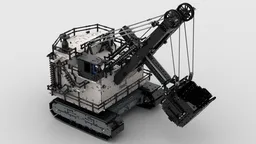 Rope Shovel excavator white