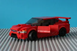 red WRX STi getaway car