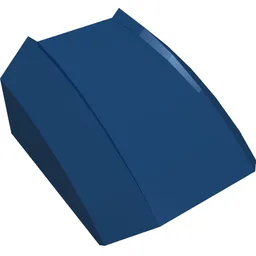 Brick Curved 2 x 2 with Lip, No Studs / Dark Blue