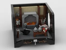 Medieval Blacksmith with a special stand