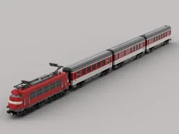 German Intercity with the series 103 in traffic red