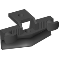 Lego Train Buffer Beam with Rectangular Buffers and Plow / Black
