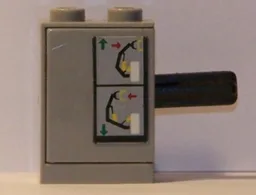 Pneumatic Switch with Top Studs with Arm Lever Control Pattern (Sticker) - Set 8868