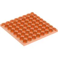Plate 8 x 8 / Trans-Neon Orange