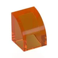 Brick Curved 1 x 1 / Trans-Orange