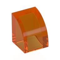 Lego Brick Curved 1 x 1 / Trans-Orange