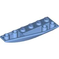 Brick Wedged, Curved Inverted 6 x 2 Left / Medium Blue