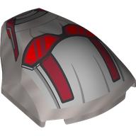 Lego Large Figure Face 4 x 5 x 1 2/3 with Helmet, Red Visor, Dark Red Stripes (Ant-Man) print