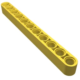 Technic Beam 1 x 11 Thick / Yellow