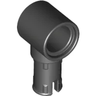 Technic Pin Connector Hub with 1 Pin with Friction Ridges Lengthwise / Black