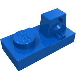 Hinge Plate 1 x 2 Locking with 1 Finger On Top / Blue