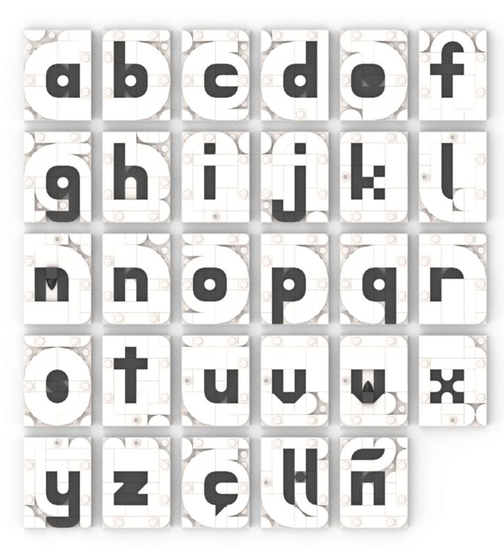 Lego Lower-case Letter Models for 41839-1 Message Board