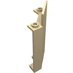 Panel 3 x 3 x 6 Corner Wall without Bottom Indentations / Tan