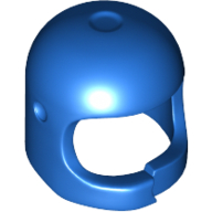 Lego Helmet Classic, with Simulated Broken / Cracked Chin Strap (80's Style) / Blue