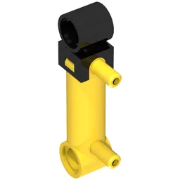 Pneumatic Cylinder 1 x 5 with 2 Inlets / Yellow