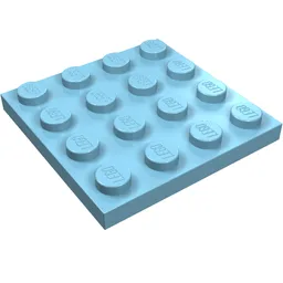Plate 4 x 4 / Sky Blue