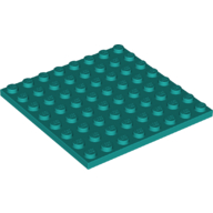 Lego Plate 8 x 8 / Dark Turquoise
