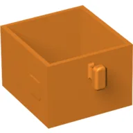 Duplo Drawer 2 x 2 with Pull Handle / Orange