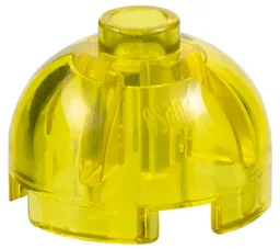 Brick, Round 2 x 2 Dome Top / Trans-Yellow