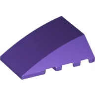 Brick Wedged, Curved 4 x 4 No Top Studs / Dark Purple