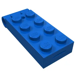 Hinge Plate 2 x 5 with Small Hole [Complete Assembly] / Blue