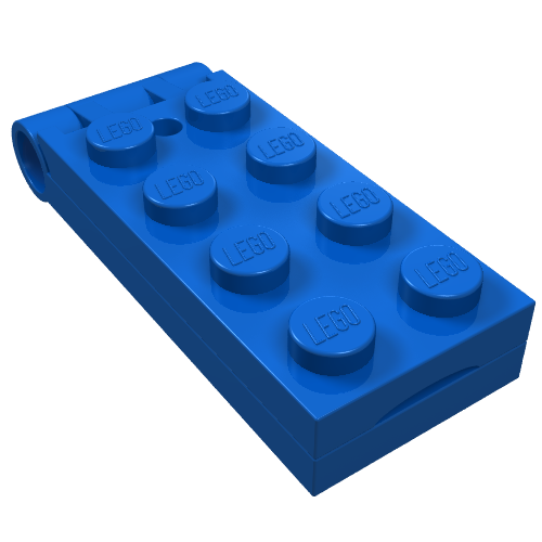 Lego Hinge Plate 2 x 5 with Small Hole [Complete Assembly] / Blue