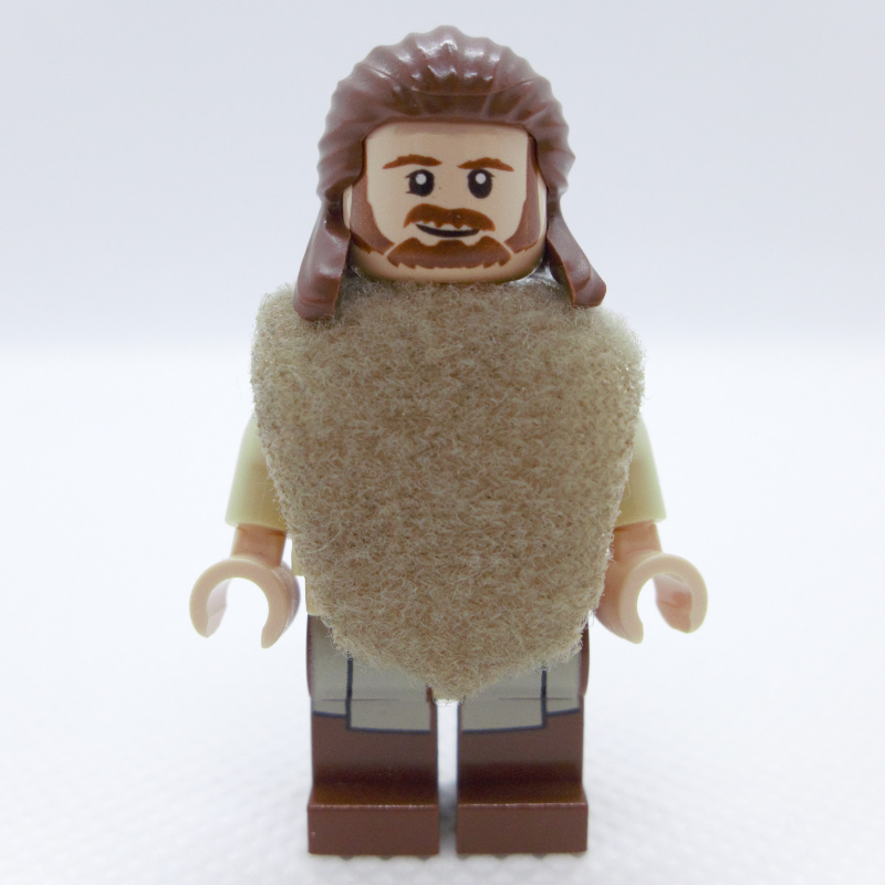 Lego Qui-Gon Jinn, Printed Reddish Brown Legs, Poncho