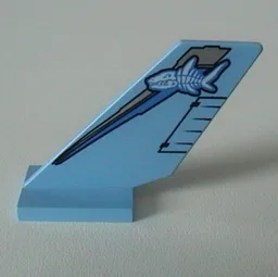Tail Shuttle with Shark Skeleton Print / Medium Blue