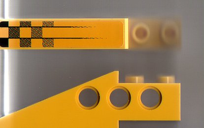 Lego Technic Slope 6 x 1 x 1 2/3 with Fading Checkered Stripes Pattern Right (Sticker) - Set 8445