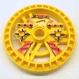 Technic Disc 5 x 5 Notched, Blazooka / Yellow