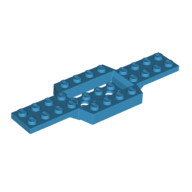 Lego Vehicle Base 4 x 12 x 3/4 with 4 x 2 Recessed Center with Smooth Underside / Dark Azure