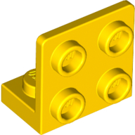 Lego Bracket 1 x 2 - 2 x 2 Inverted / Yellow
