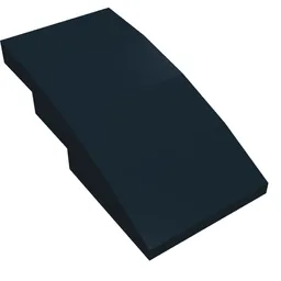 Brick Curved 4 x 2 No Studs / Black