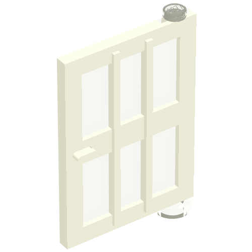 Lego Door 1 x 4 x 5 Right with 6 Panes / White
