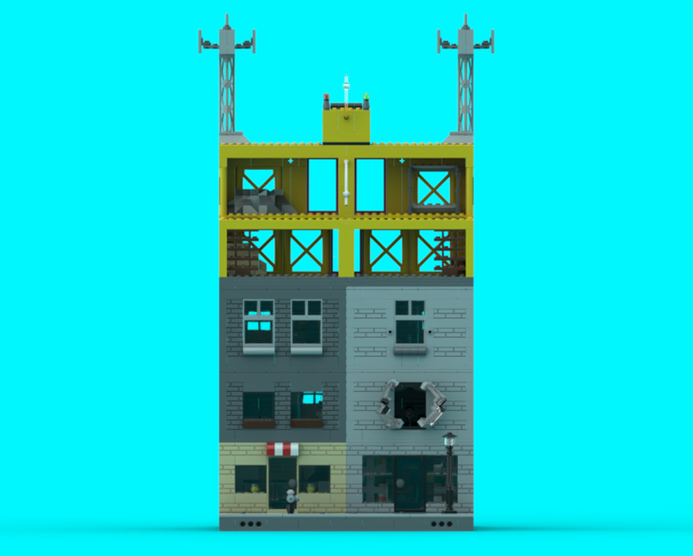 Lego peter parker and eddie brock apartment building