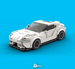 Toyota GR Supra White- 8Stud Speed Champions Size