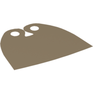 Lego Neckwear Cape, Straight, Wide, Triangle Neck Cut [Spongy Stretchable Fabric] / Dark Tan