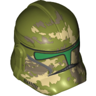 Lego Helmet Clone Trooper Phase 2, Closed Front, 41st Camouflage Print