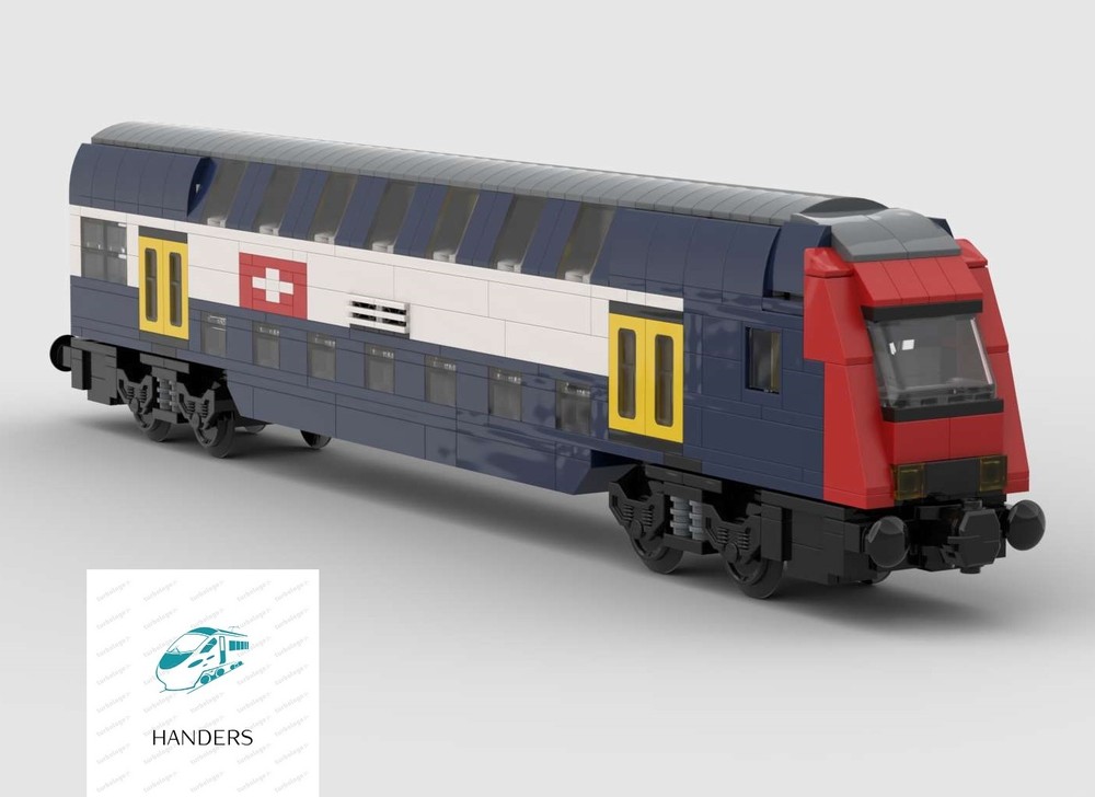 Lego Swiss doubledecker Pilot Wagon