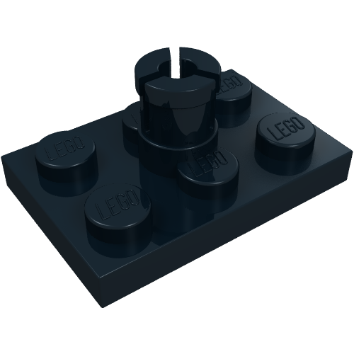 Lego Plate Special 2 x 3 with Helicopter Rotor Holder / Black