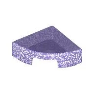 Tile Round 1 x 1 Quarter / Opal Trans-Purple